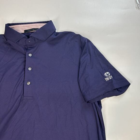 Greyson Polo Shirt Mens Large Purple Performance Wicking Golf Club Logo - Picture 2 of 8